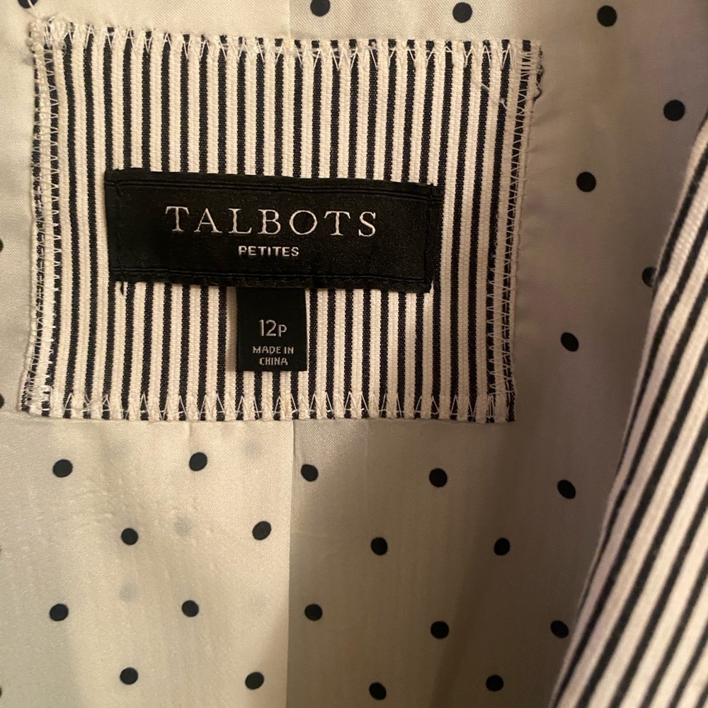 Talbots Spring/Summer Blazer, Blue Gray Stripe. - image 4